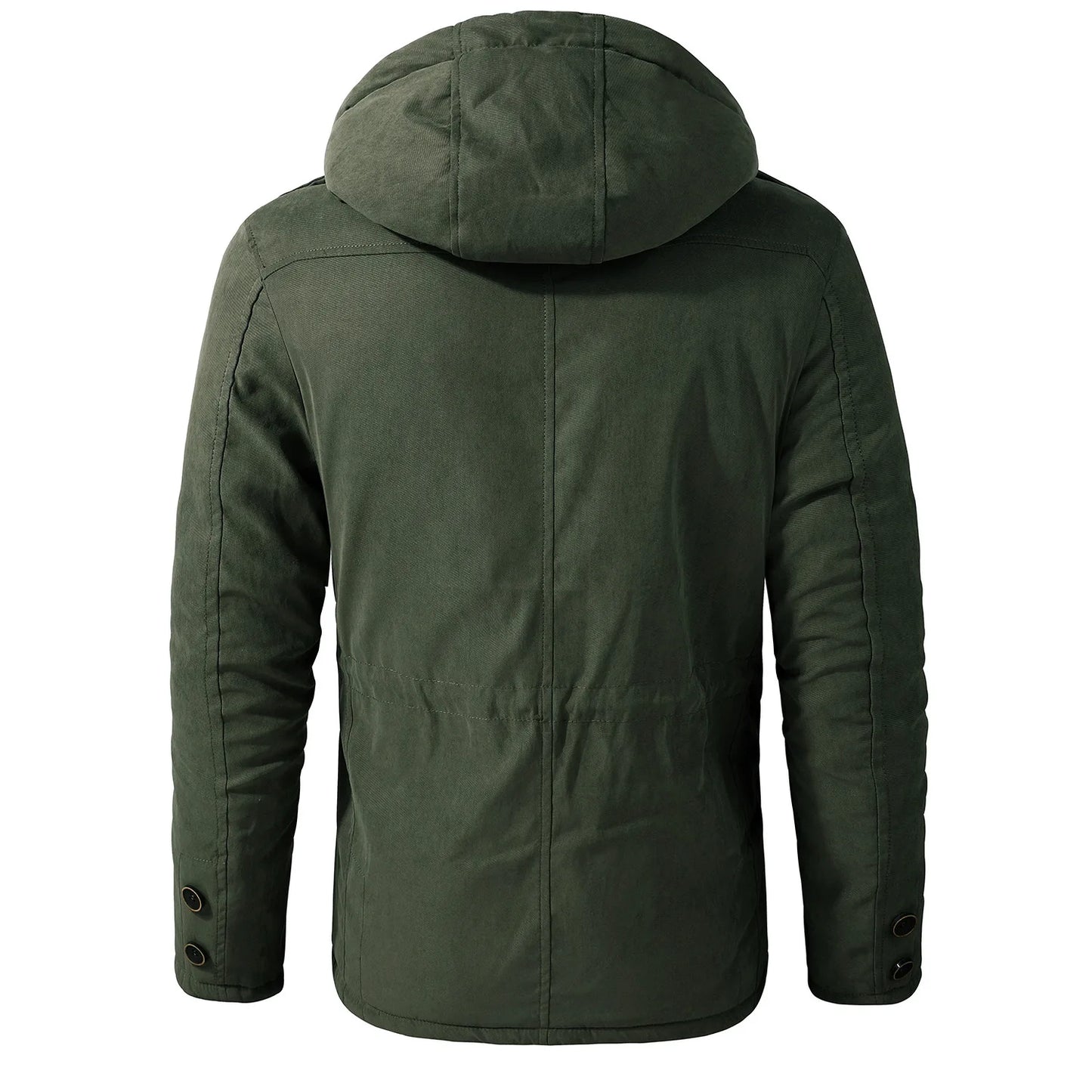 TACTYLON Men’s Winter Fleece Parka – Thick Hooded Windproof Cotton Padded Jacket