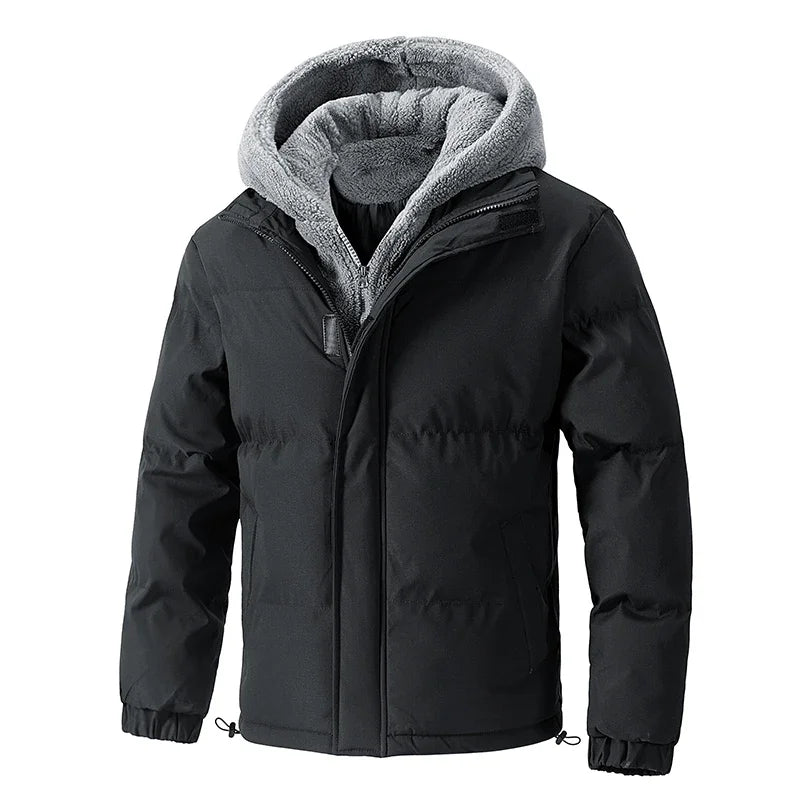 TACTYLON Men’s Plus Size 8XL Winter Puffer Jacket – Hooded Cotton Fleece Parka Coat