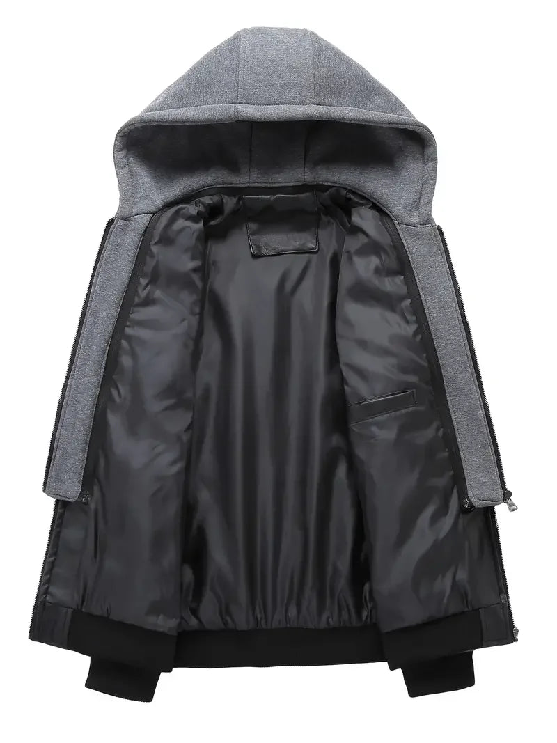 TACTYLON Men’s Slim Fit Motorcycle Leather Jacket – Casual PU Anti-Wind Coat