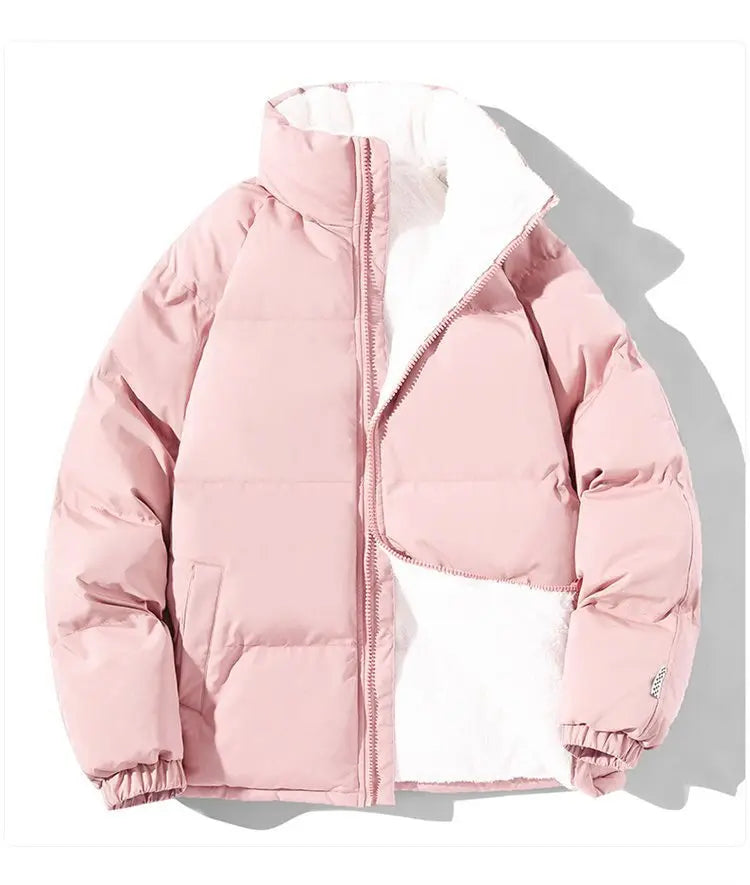 TACTYLON Men’s Thickened Cotton Jacket – Stand Collar Autumn Winter Coat with Belted Waist