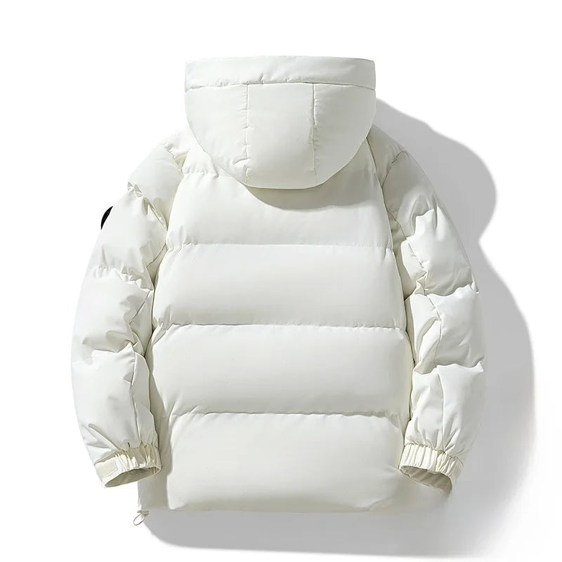 TACTYLON Men’s Winter Thickened Cotton Jacket – Removable Hood Street Style Casual Coat