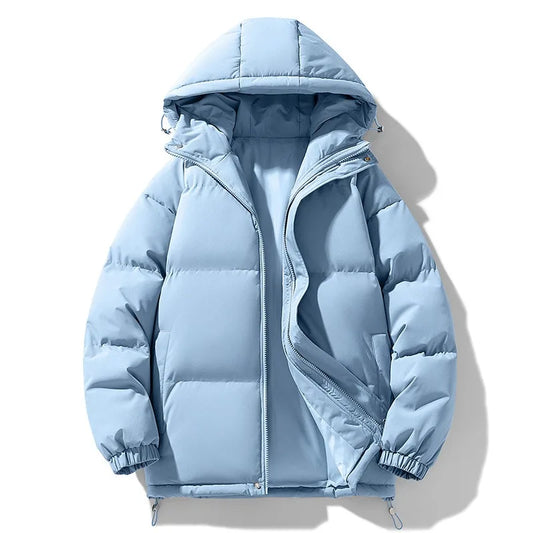 TACTYLON Men’s Thickened Cotton Jacket – Winter Casual Stand Collar Zipper Coat